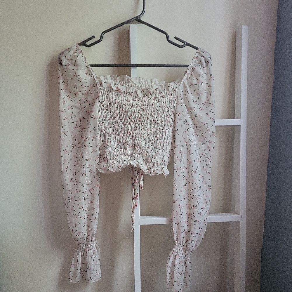 Cottagecore Boho Floral Top